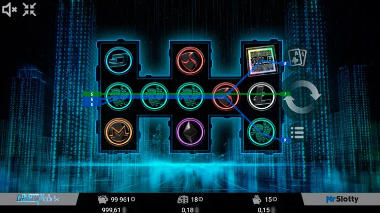 Выигрыш в слоте CryptoMatrix