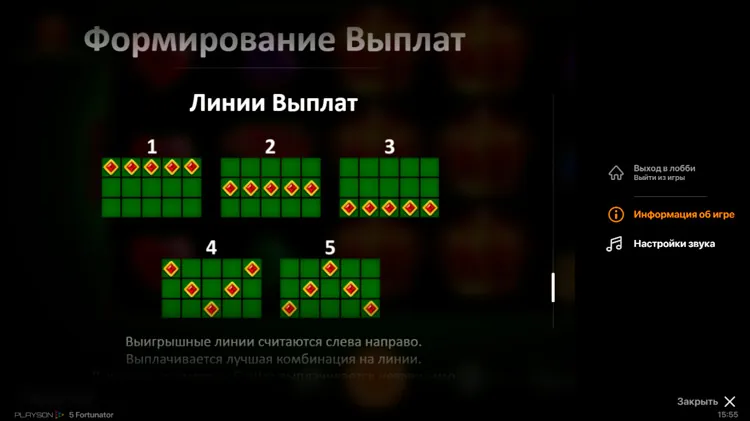 Линии выплат