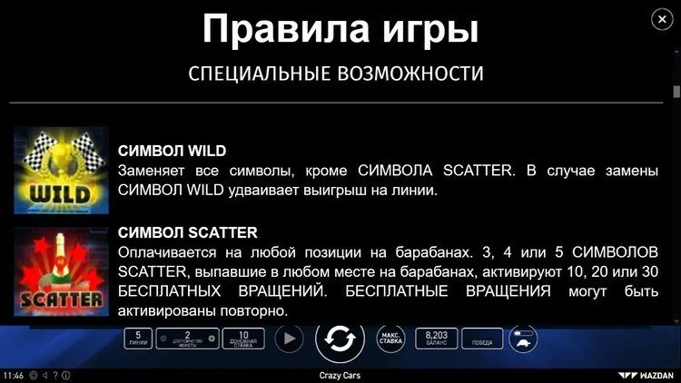 Игровые символы слота