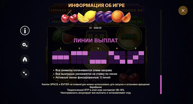 Линии выплат