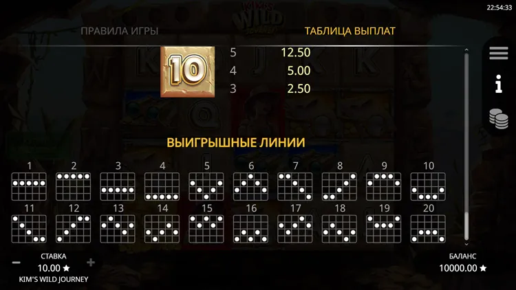 Линии выплат