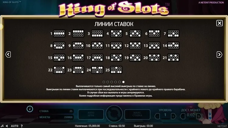 Линии выплат