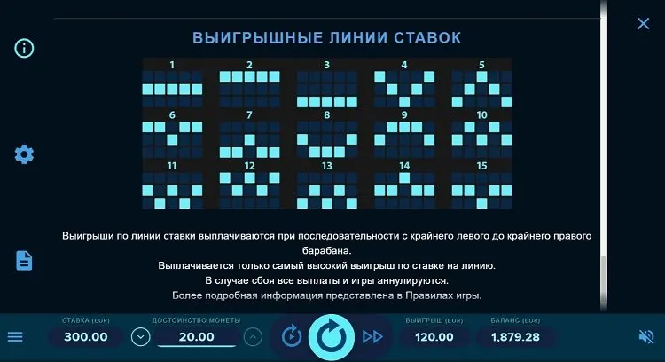 Линии выплат